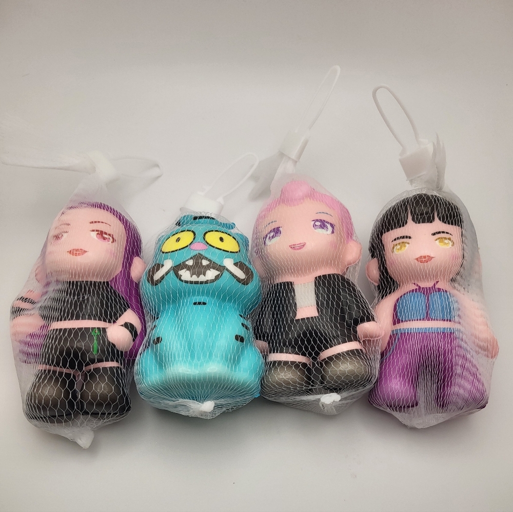 K-Pop Demon Hunters 4-Pack Squishy Doll Figures Toys NEW